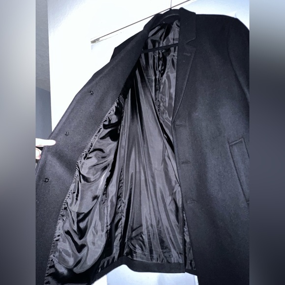 Black Michael Kors wool trench coat in mens small - Picture 4 of 7